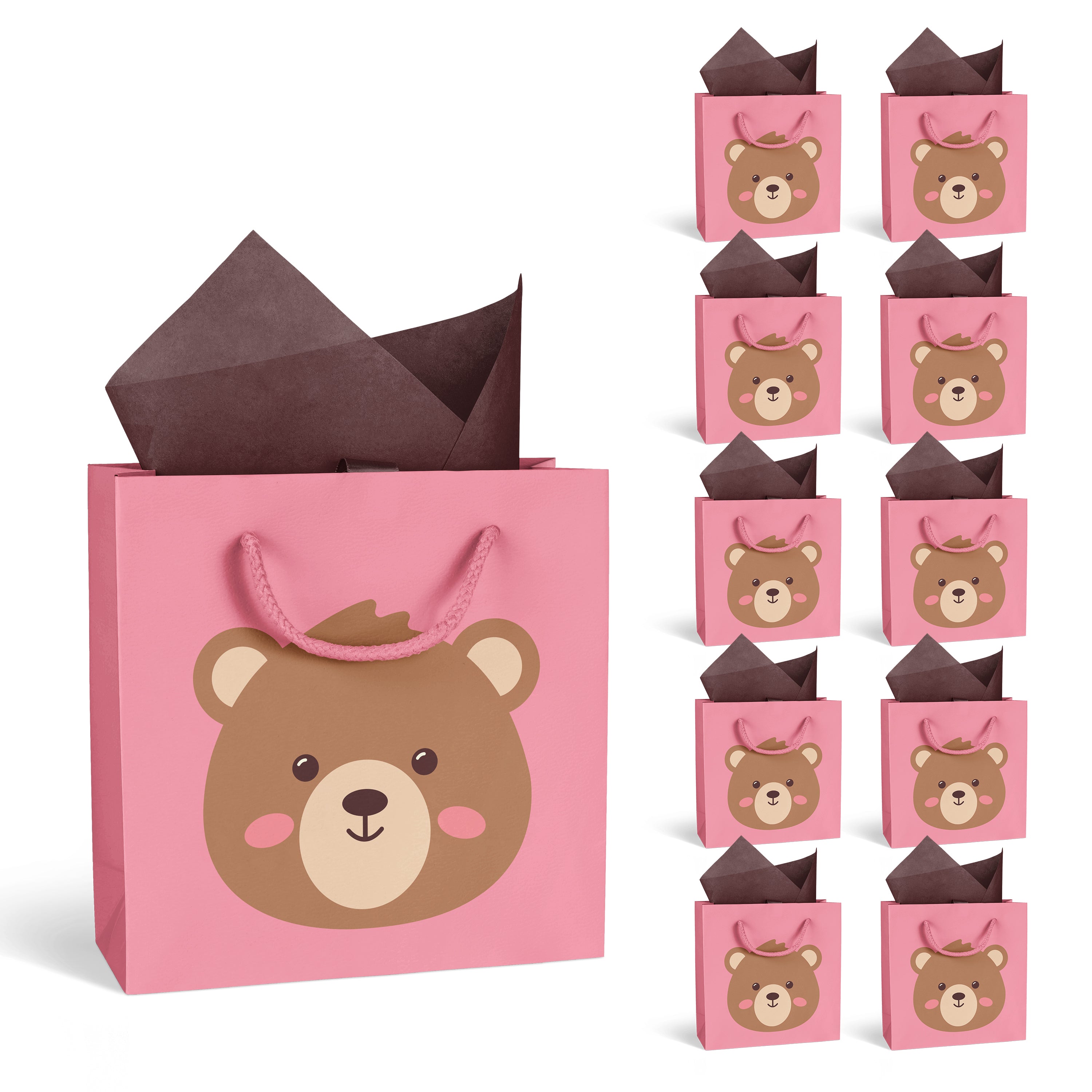 Baby Animal Bear Gift Bags - 10pk