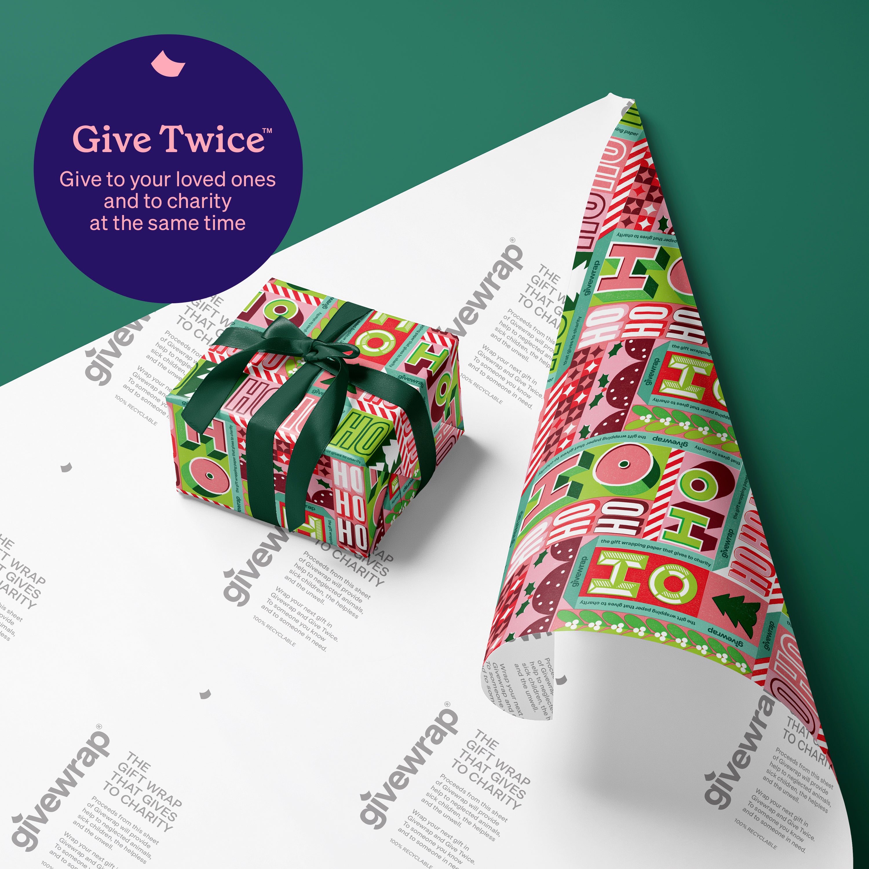 6 Rolls of HoHoHo Christmas Wrapping Paper (Each Roll 3M x 70CM)