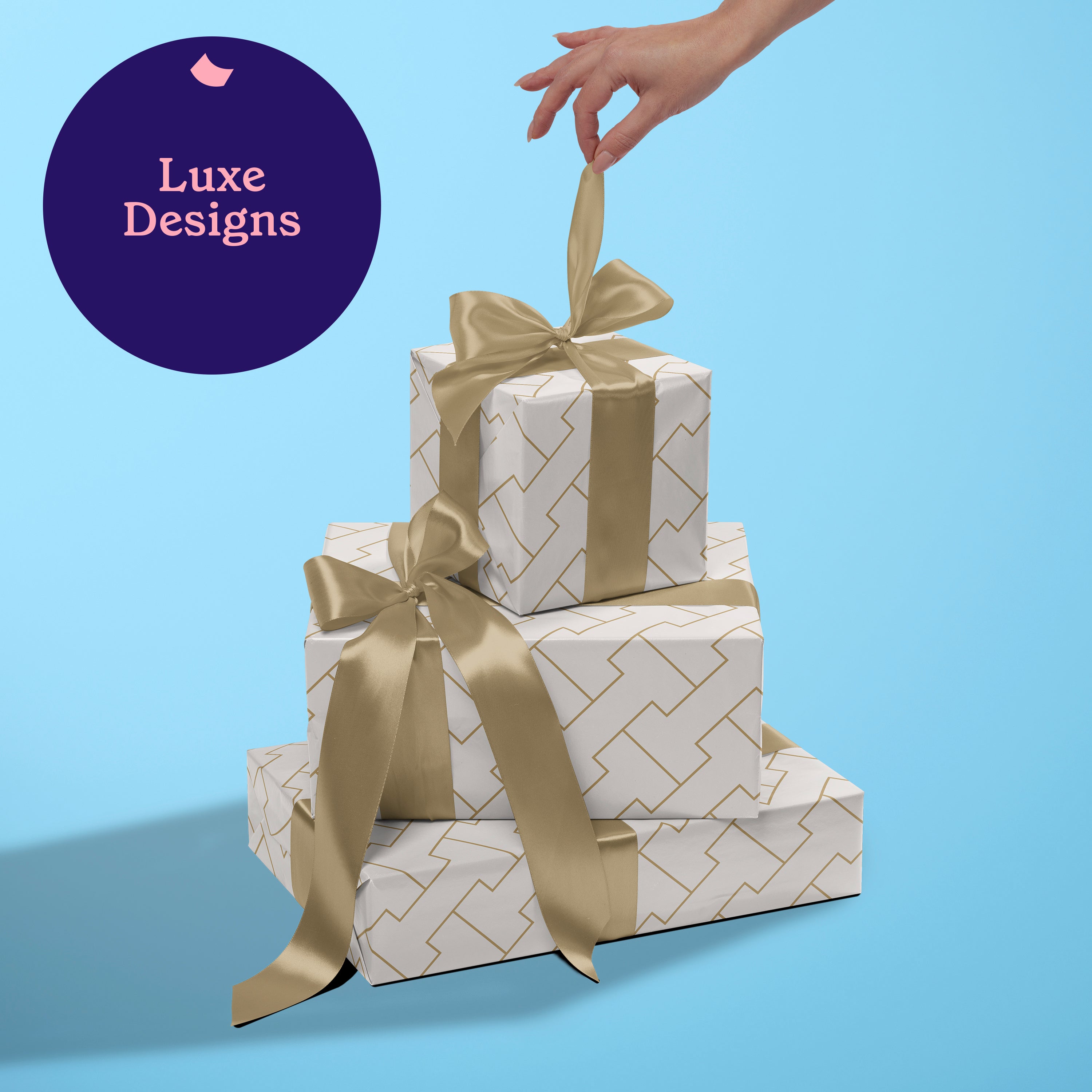 50cm x 70cm Eco-Friendly Wrapping Paper - Luxe Elegant Bundle (6 Sheets)