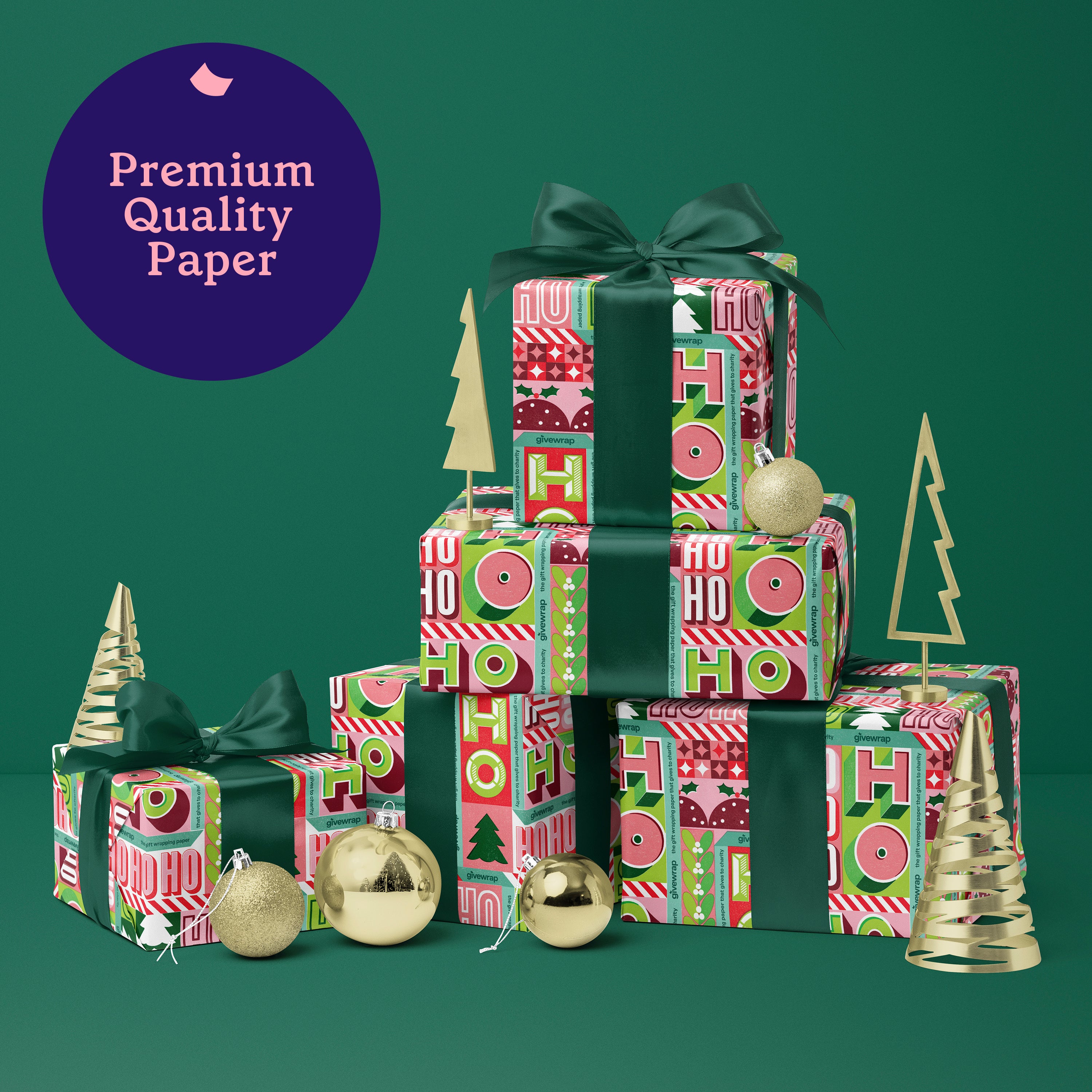 6 Rolls of HoHoHo Christmas Wrapping Paper (Each Roll 3M x 70CM)