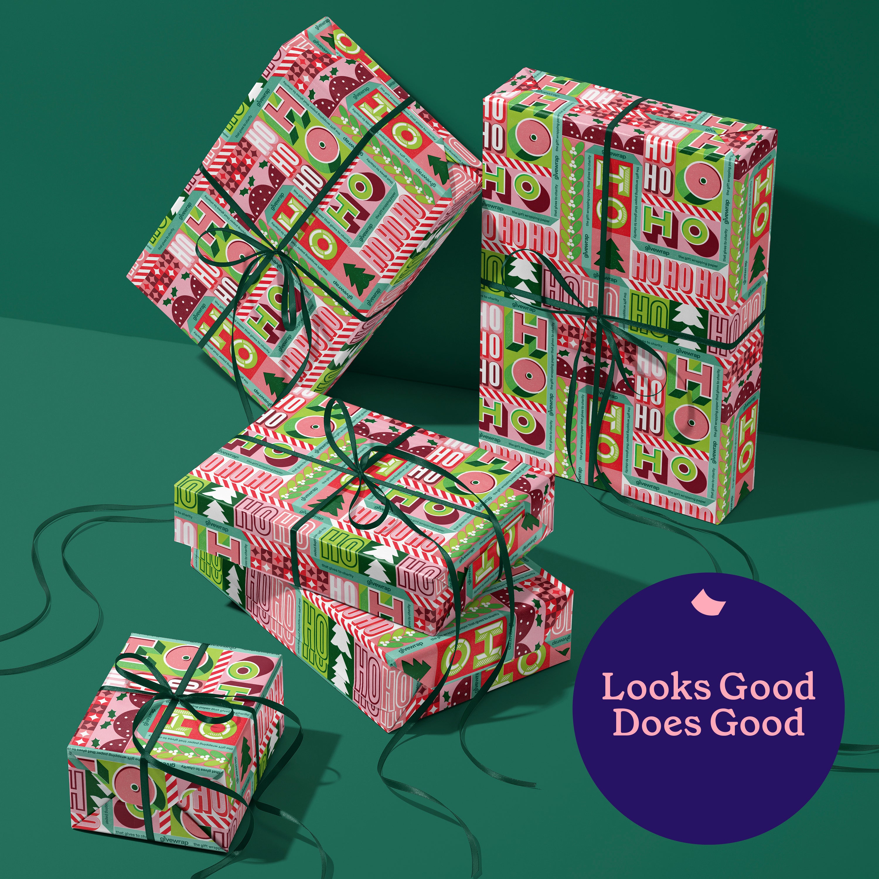 6 Rolls of HoHoHo Christmas Wrapping Paper (Each Roll 3M x 70CM)