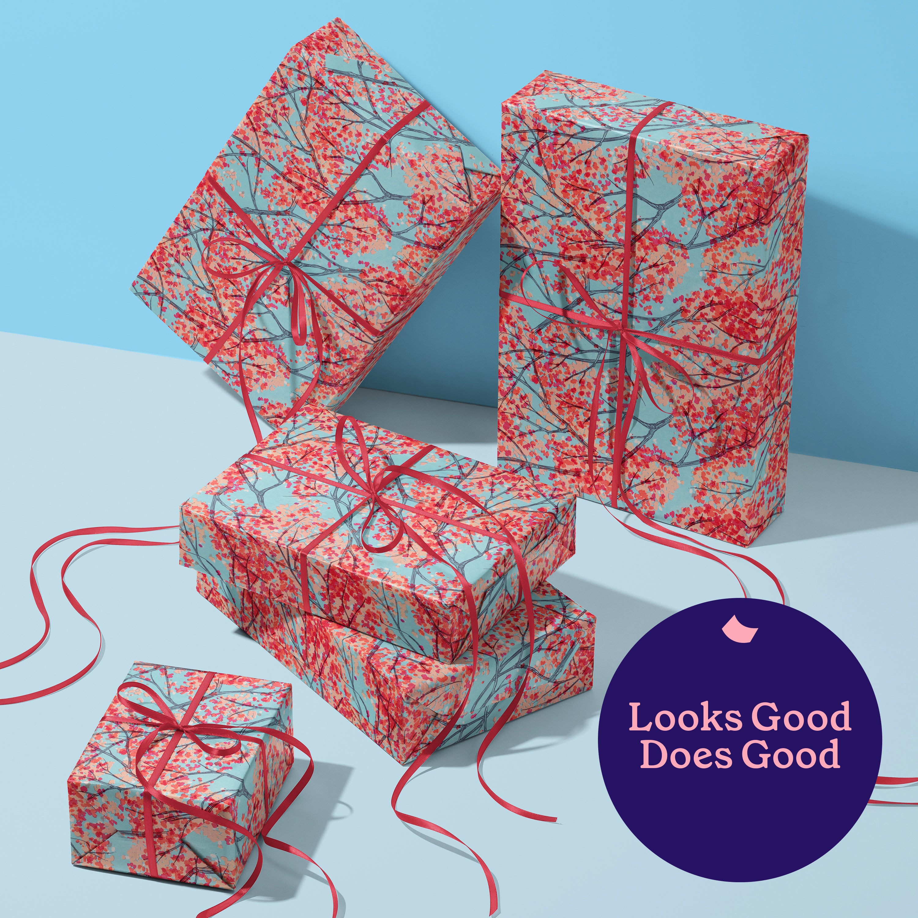 50cm x 70cm Eco-Friendly Wrapping Paper - Cherry Blossom Bundle (6 Sheets)