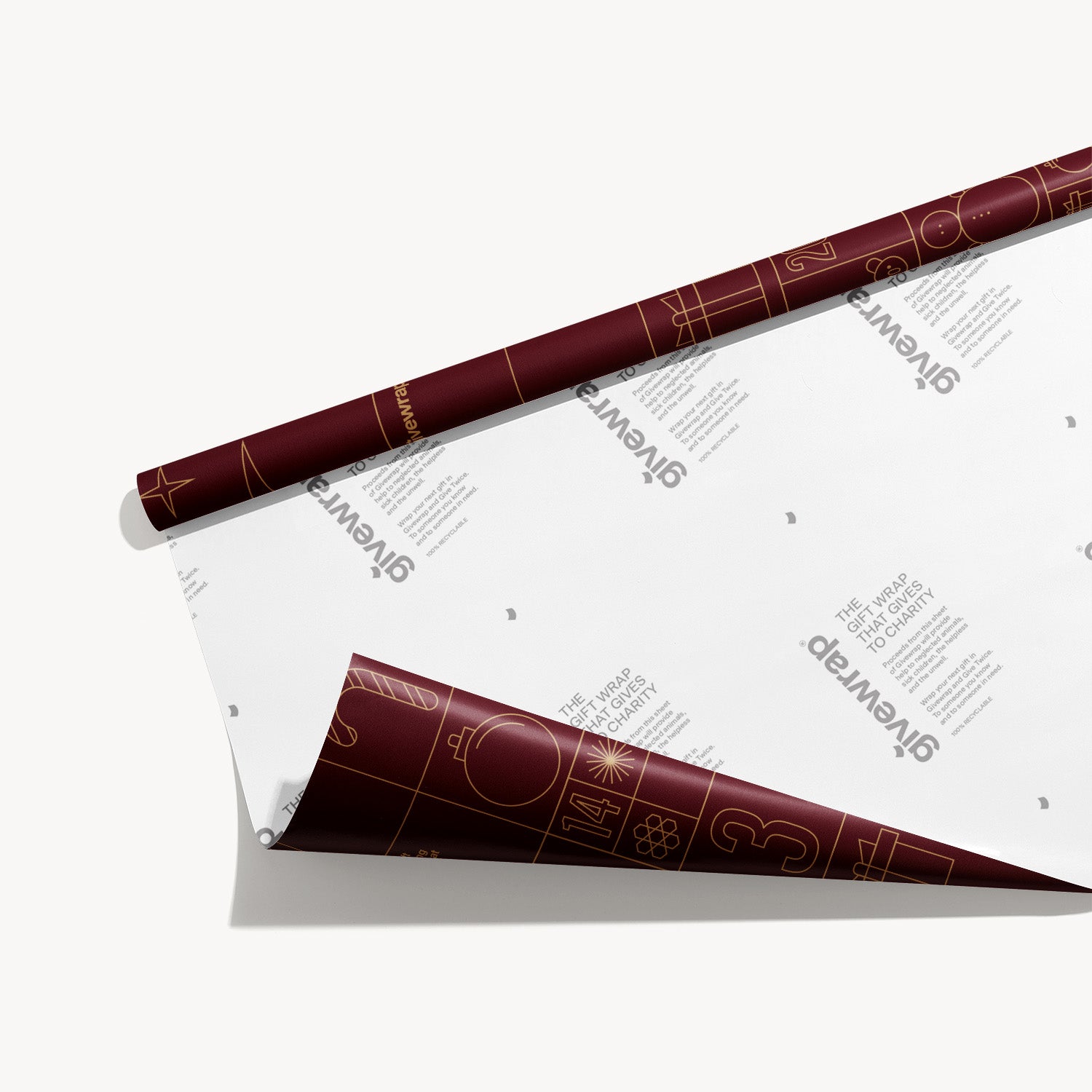 Advent Maroon Wrapping Paper