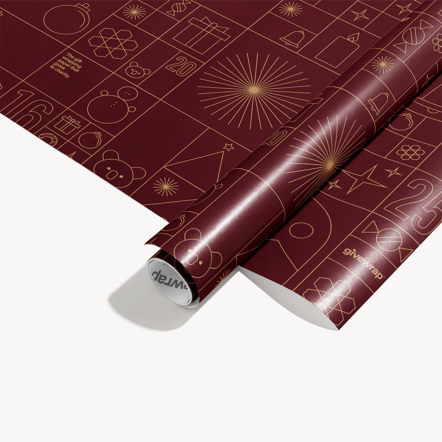 Advent Beige Wrapping Paper