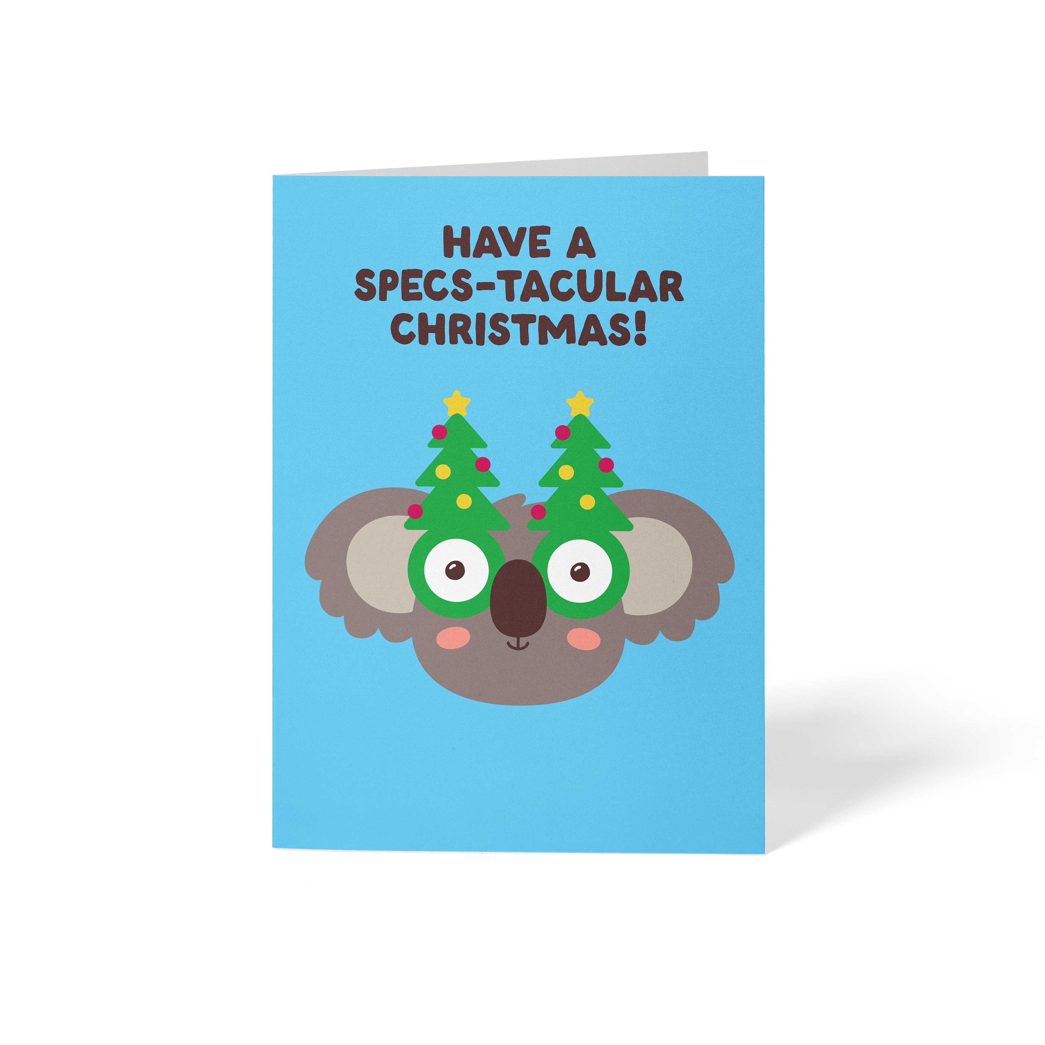 6 Christmas Greeting Cards - Santa + Pudding + Koala