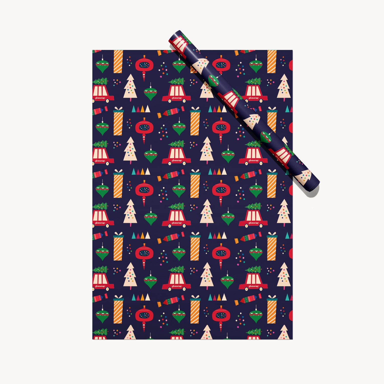 Blue Christmas Wrapping Paper