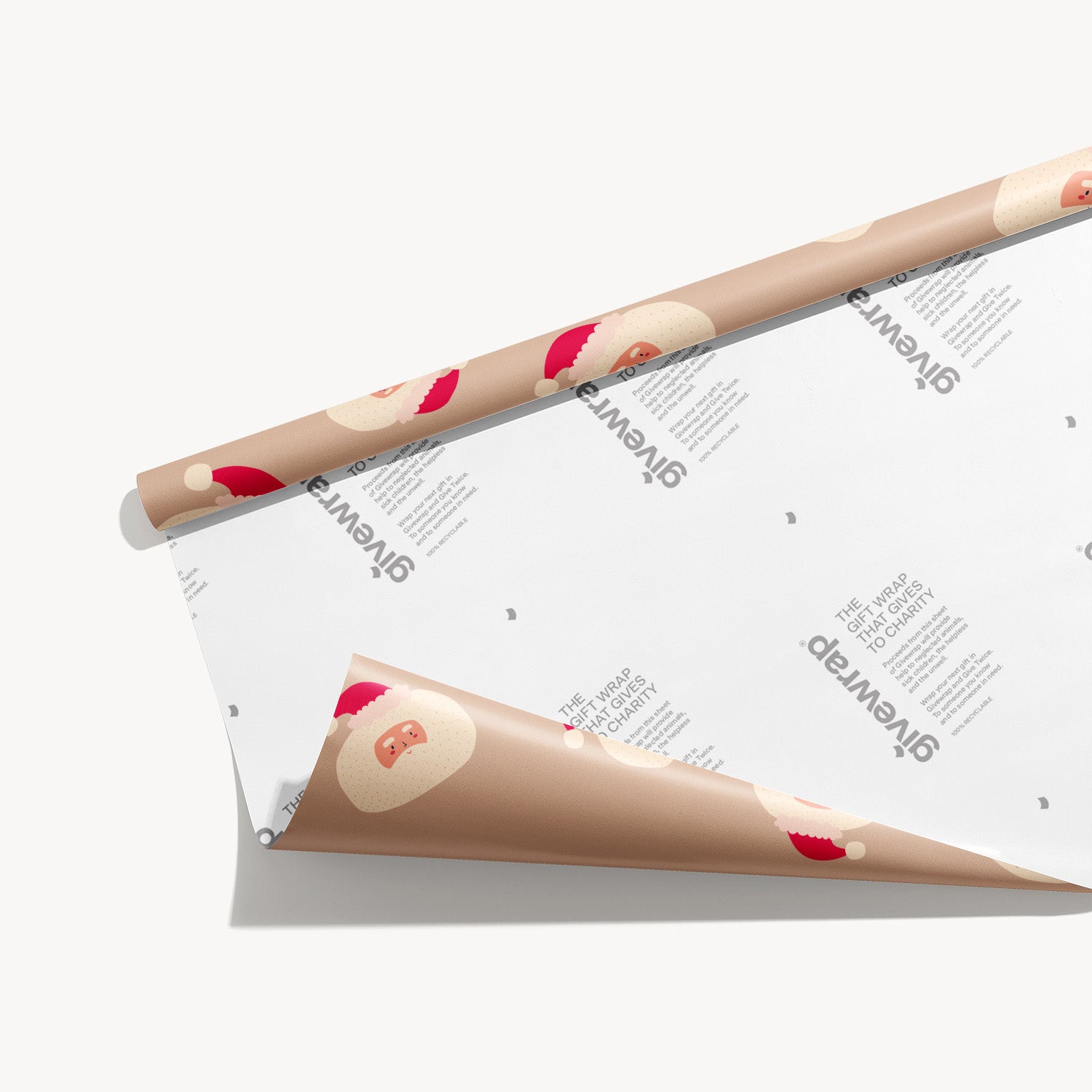 Santa Beige Wrapping Paper