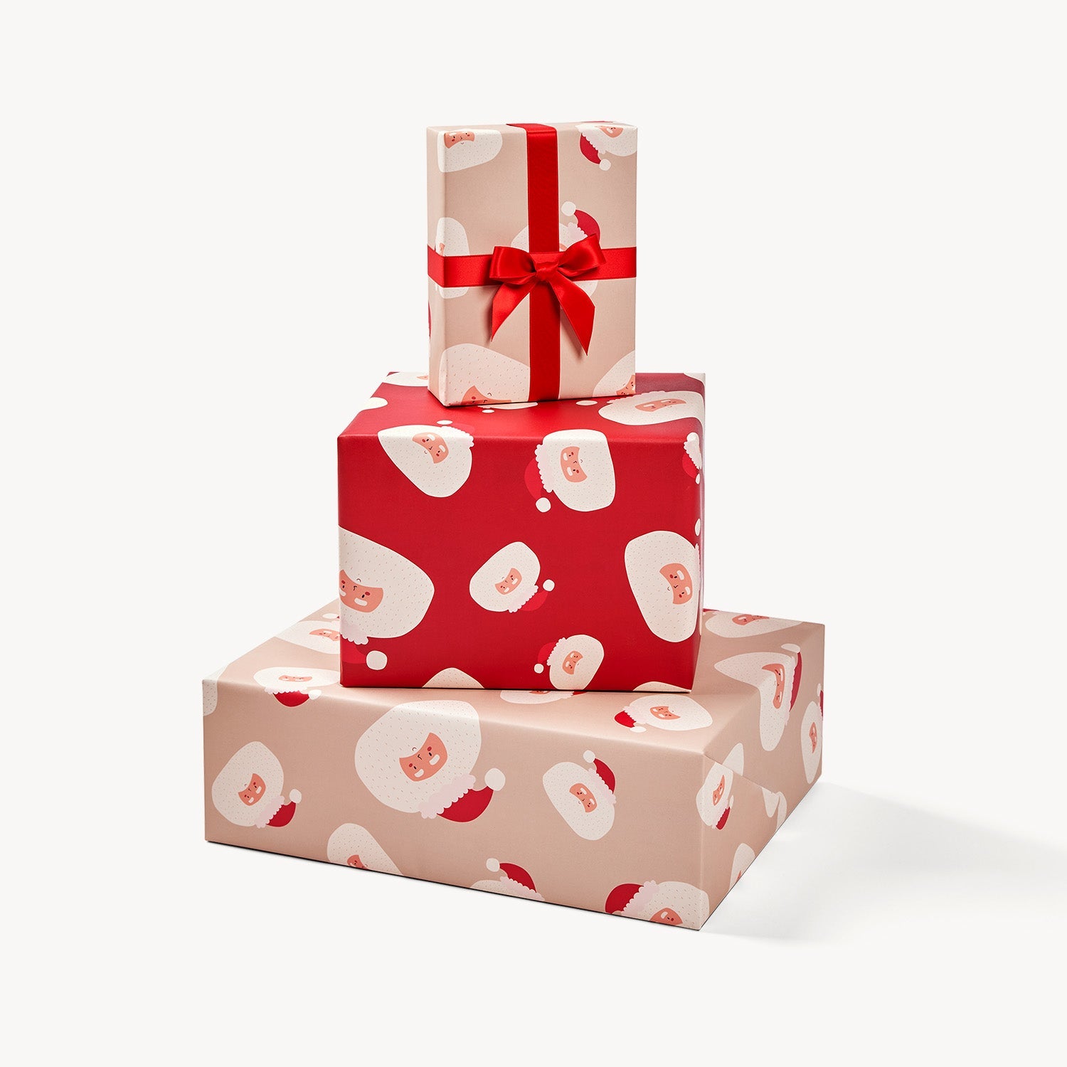 Santa Beige Wrapping Paper