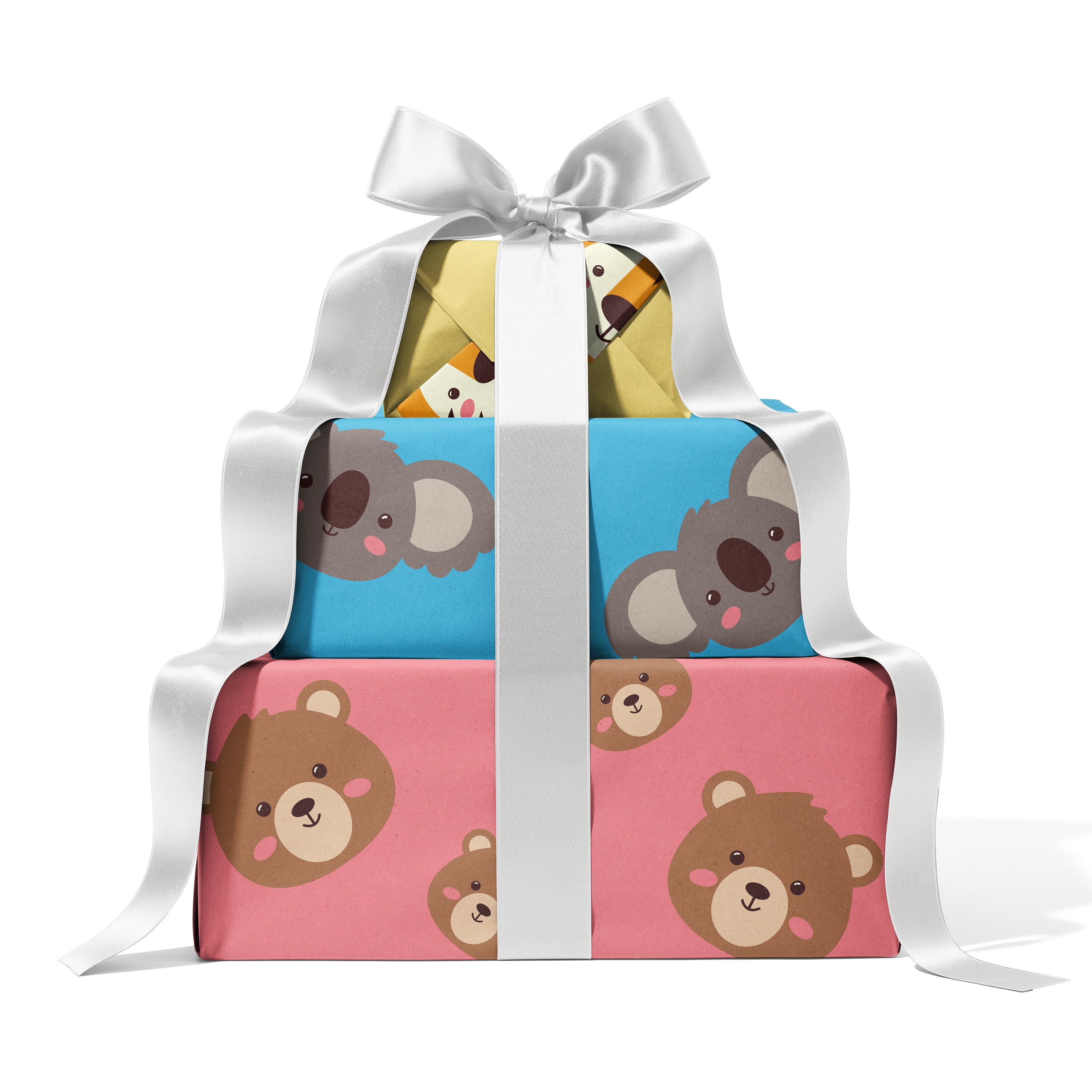 50cm x 70cm Eco-Friendly Wrapping Paper - Cute Animals Bundle (6 Sheets)