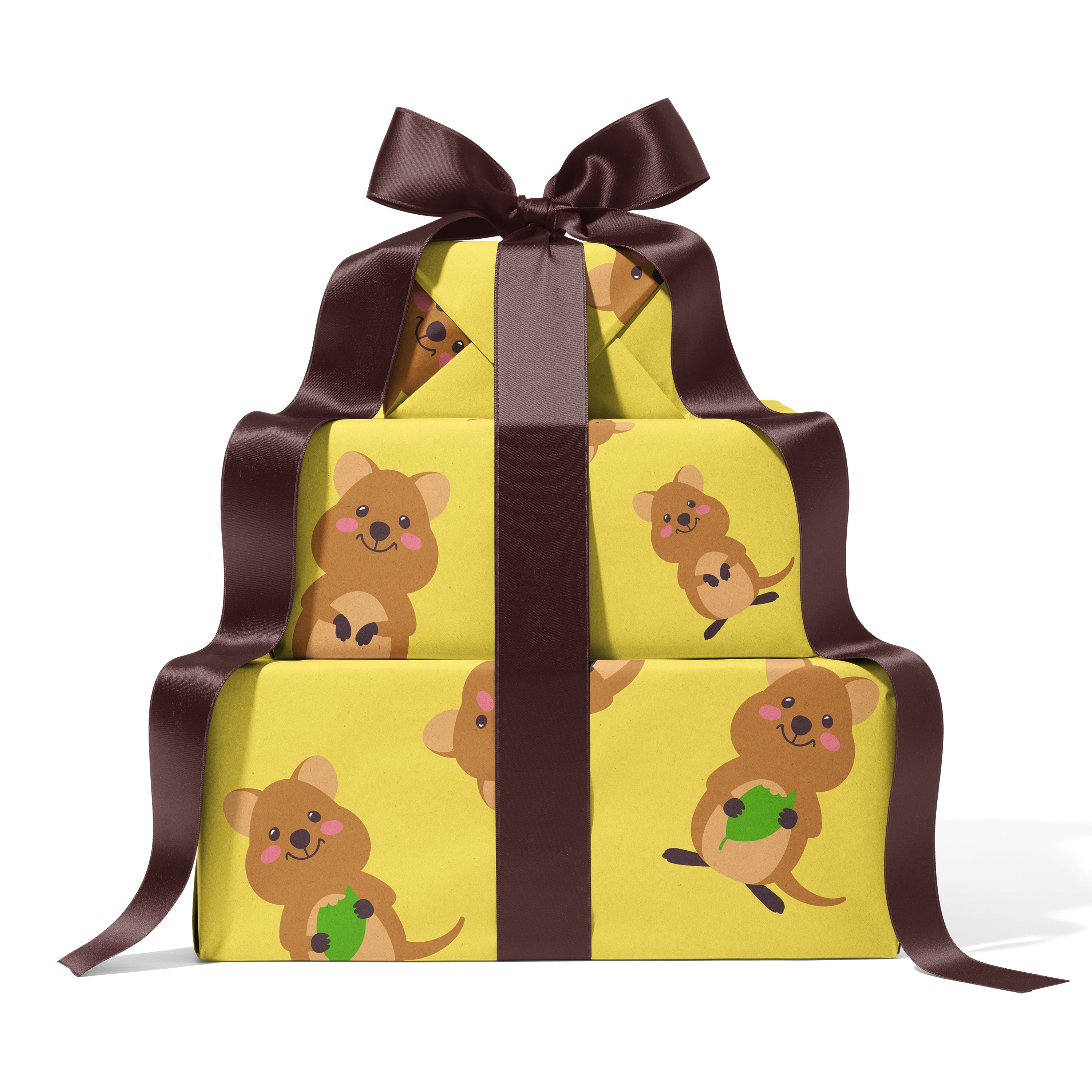 50cm x 70cm Eco-Friendly Wrapping Paper - Holy Quokka-Moley (6 Sheets)