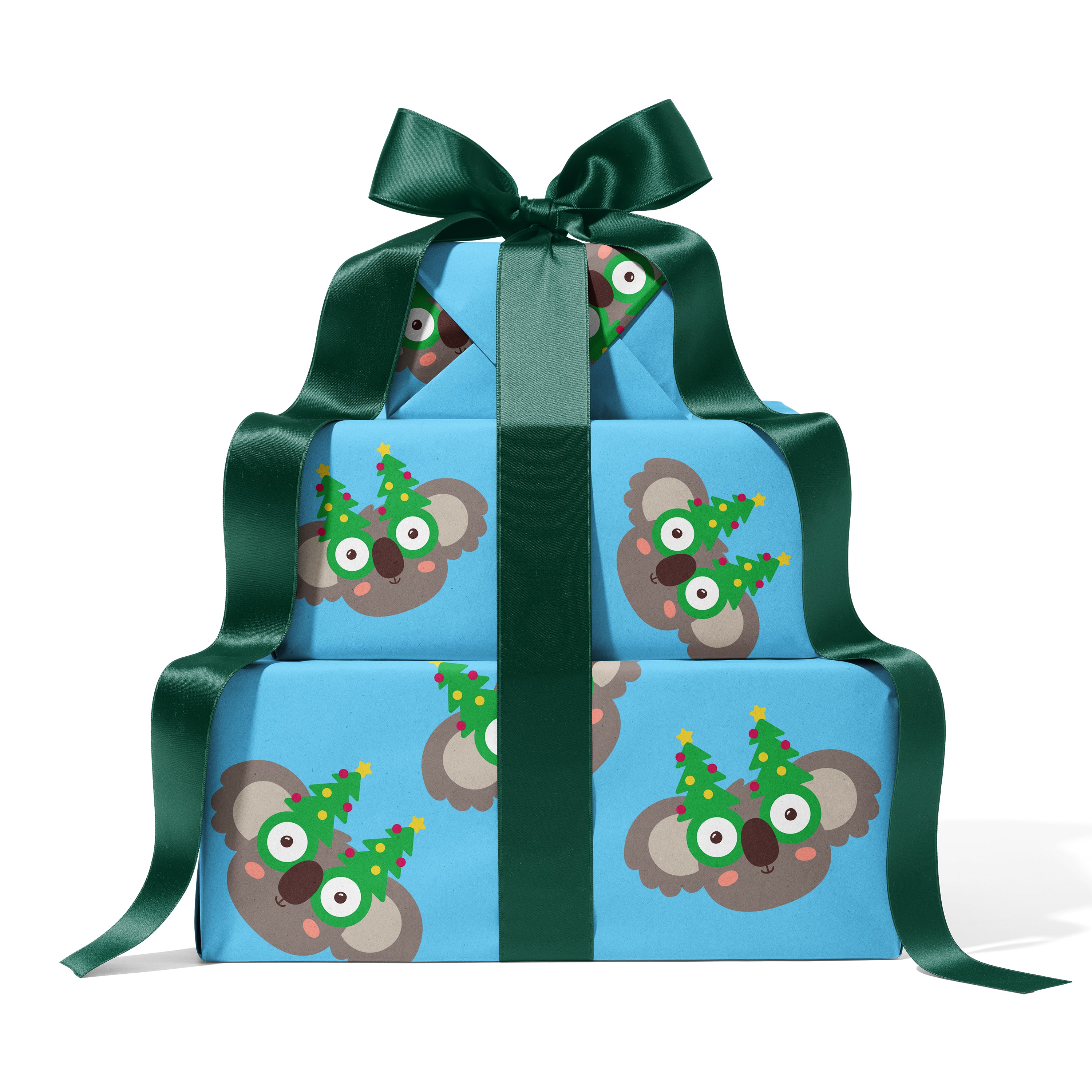 6 Rolls of Koala Specs Christmas Wrapping Paper (Each Roll 3M x 70CM)