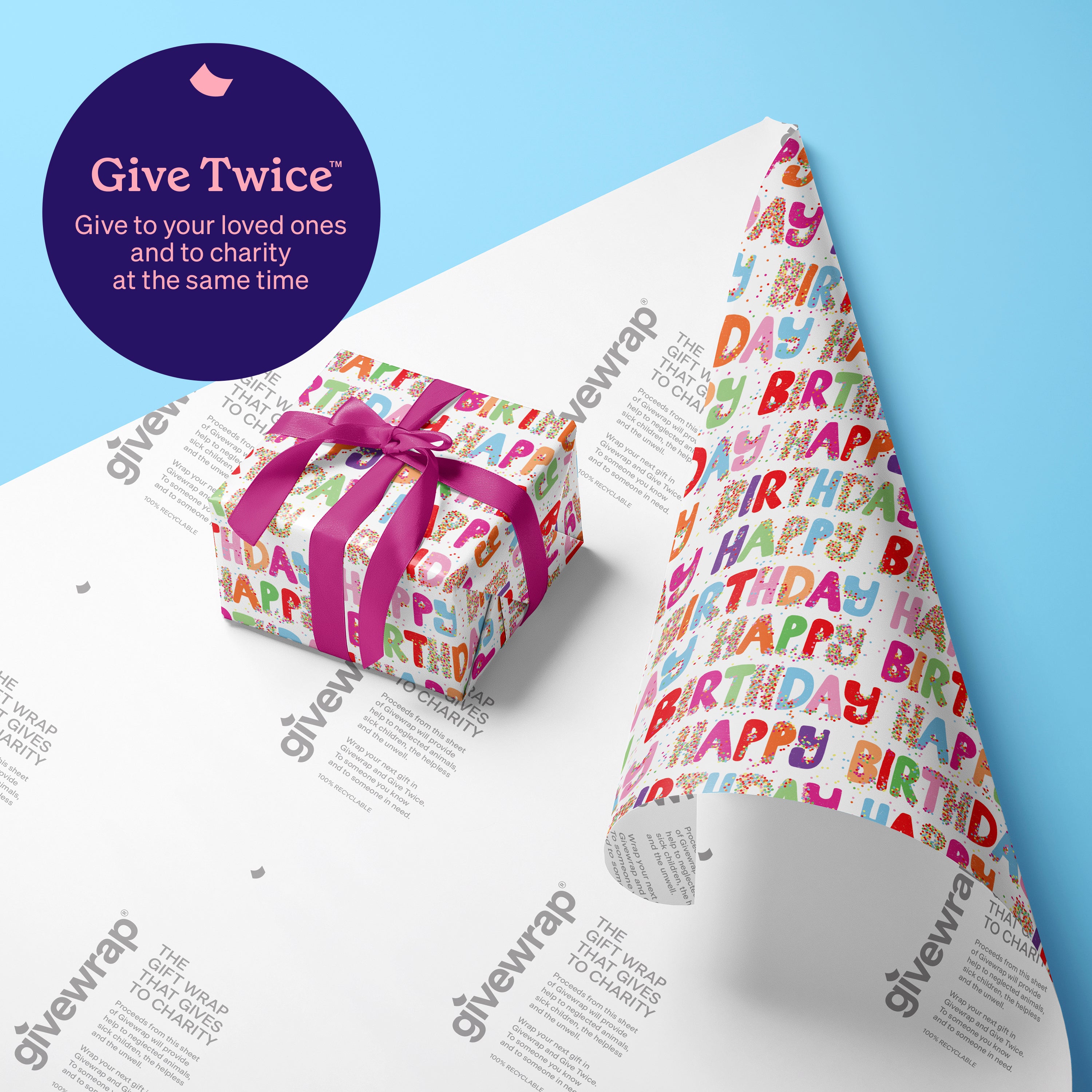 50cm x 70cm Eco-Friendly Wrapping Paper - Birthday Bundle (6 Sheets)