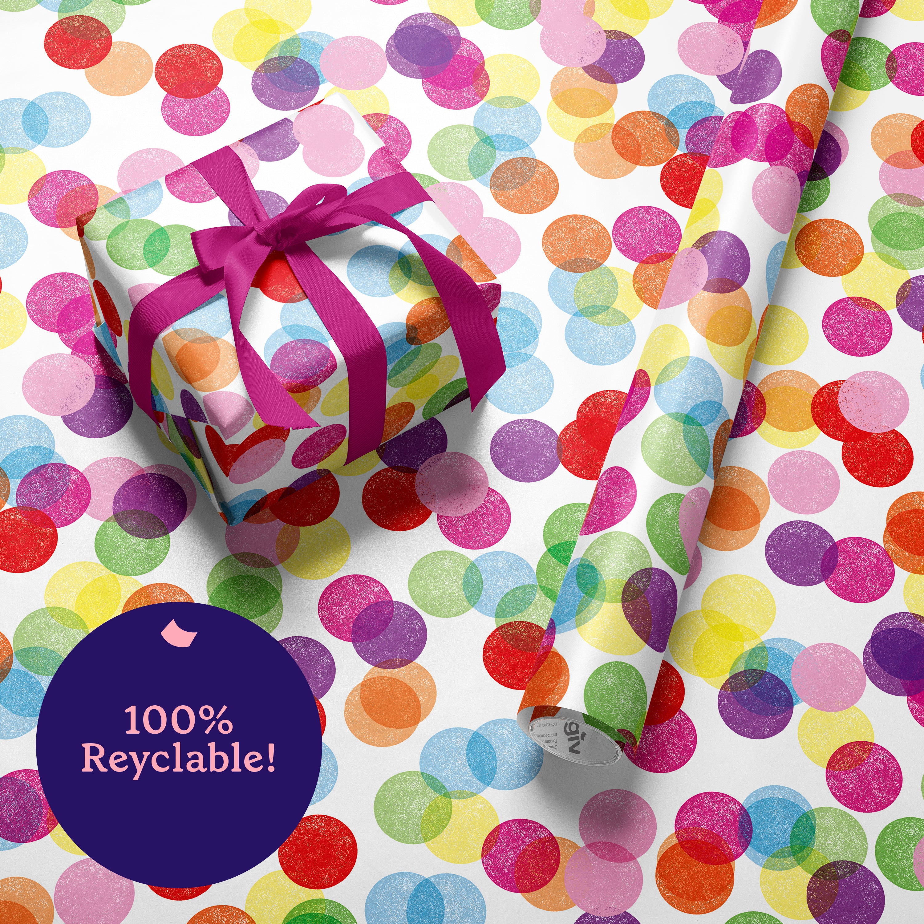 50cm x 70cm Eco-Friendly Wrapping Paper - Birthday Bundle (6 Sheets)