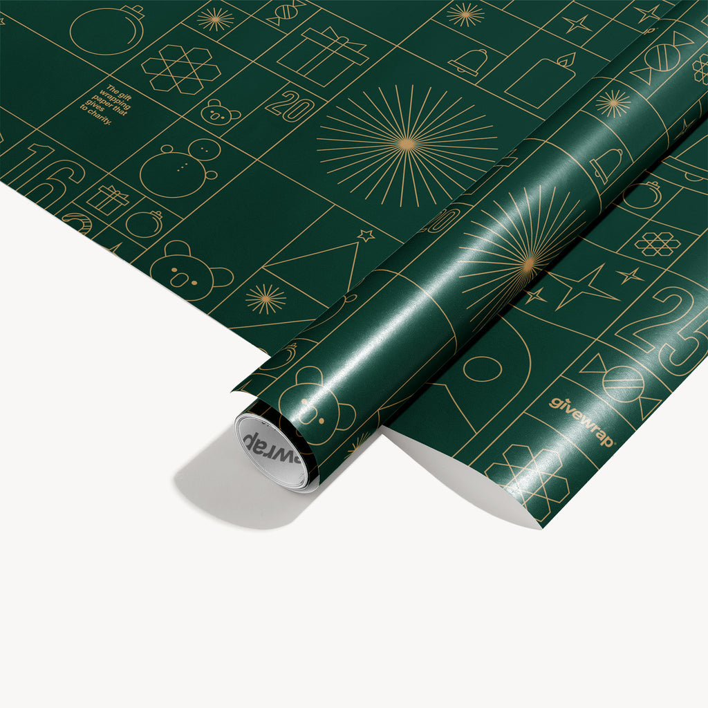 Santa Beige Wrapping Paper