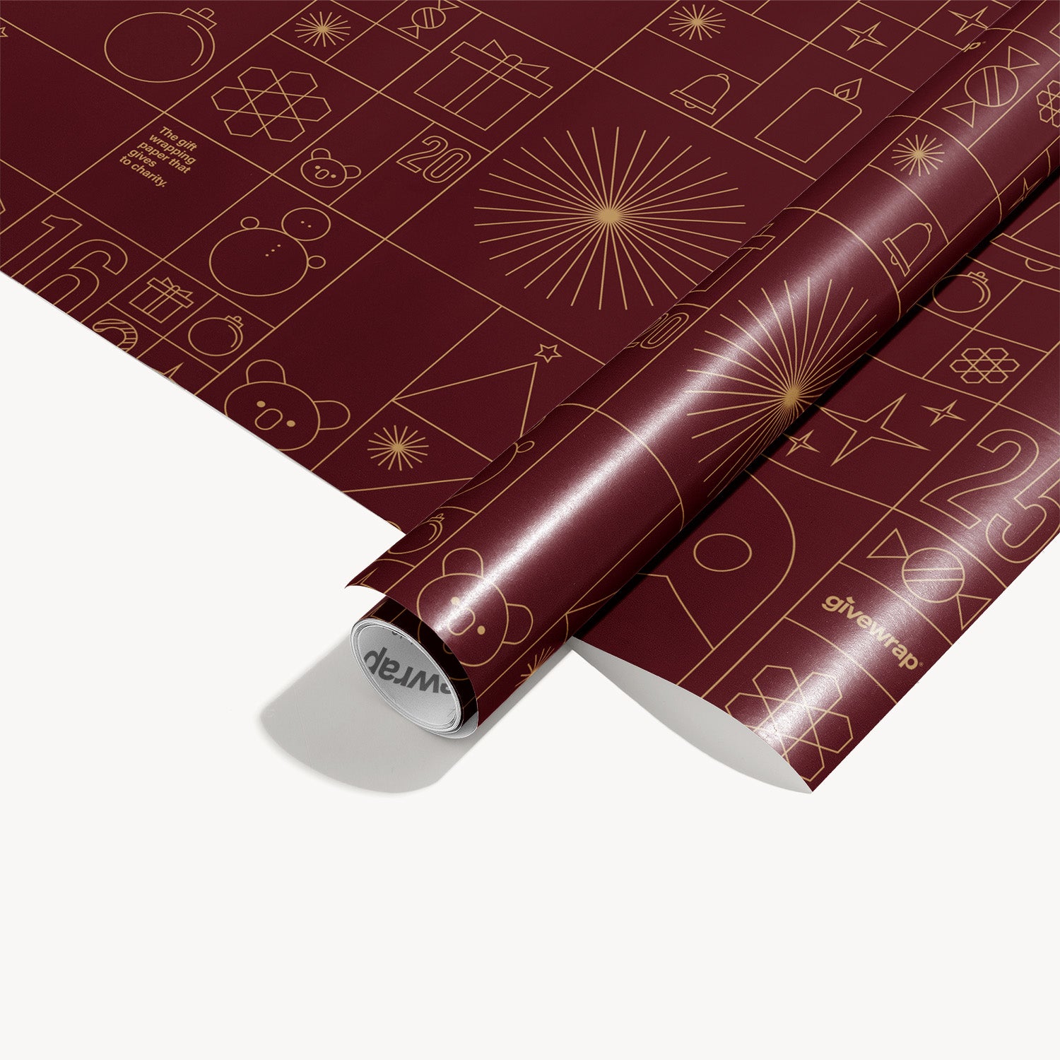 Advent Maroon Wrapping Paper