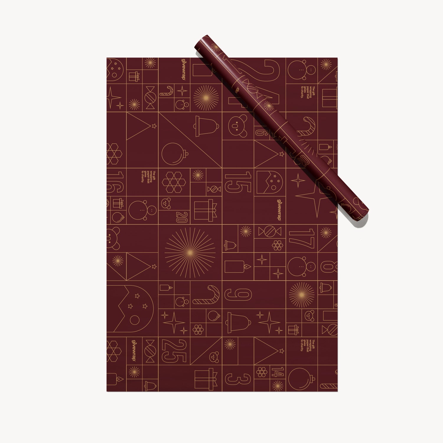 Advent Maroon Wrapping Paper