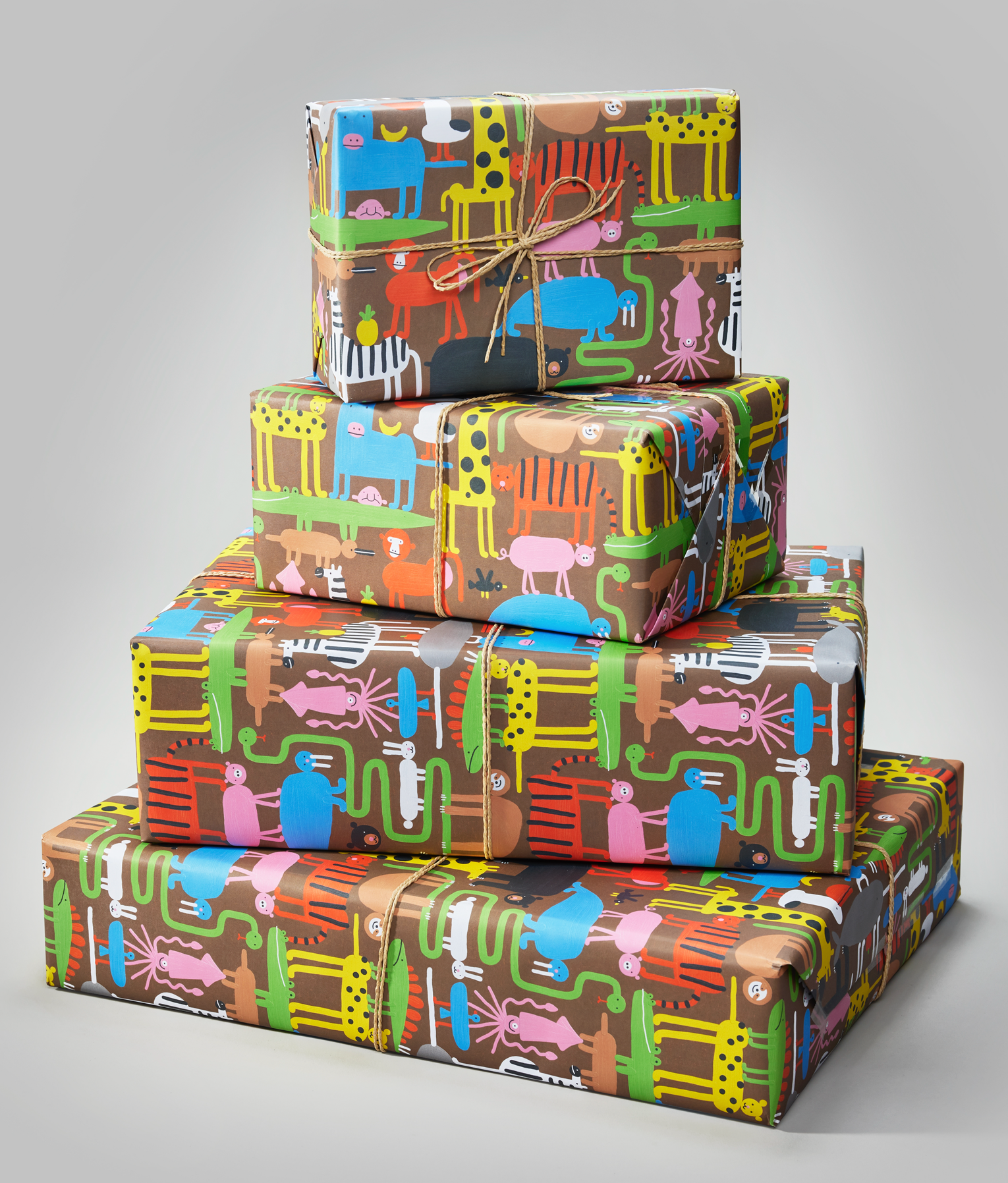 Animal Tetris Wrapping Paper