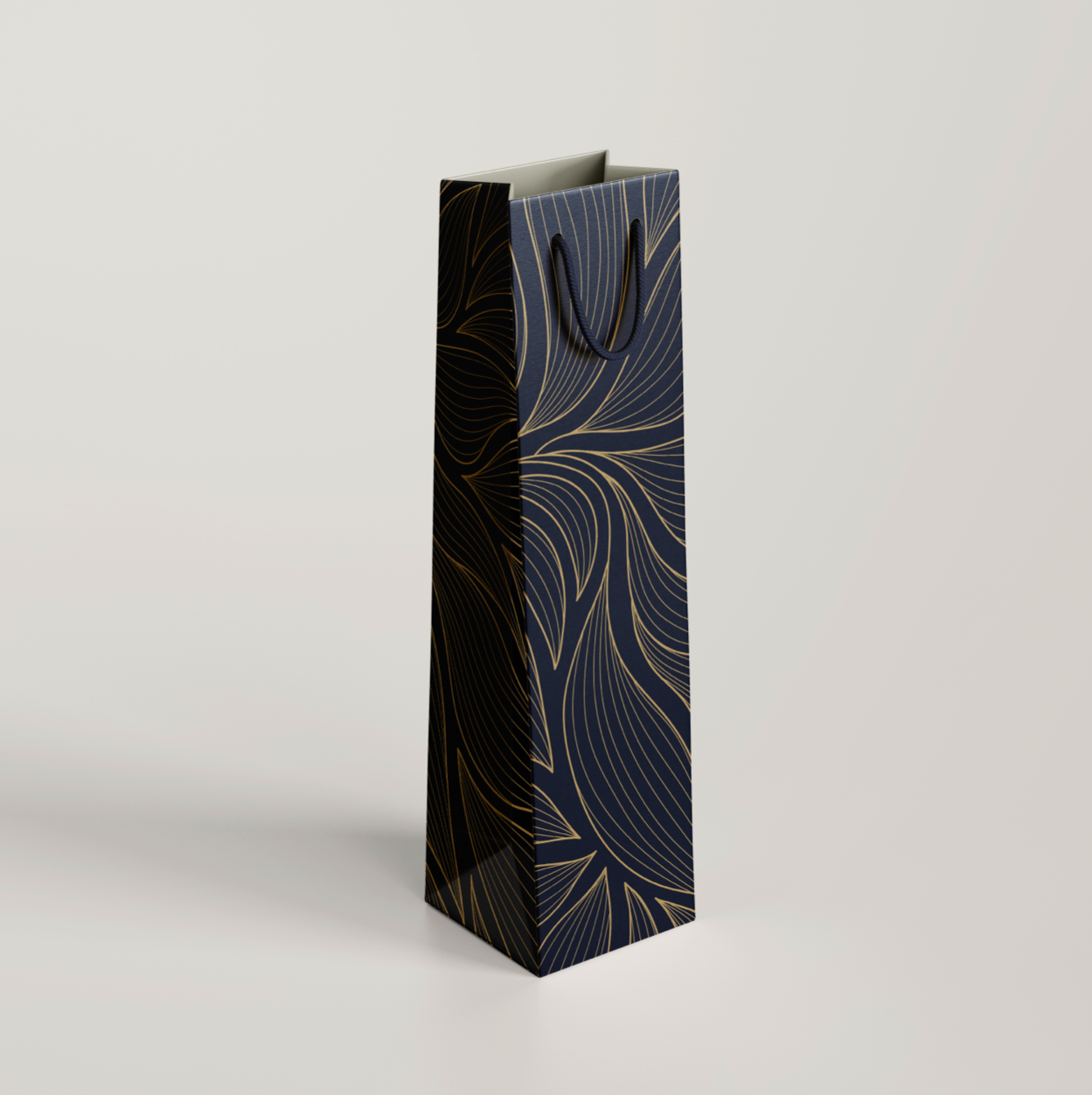 30 Wine Bottle Bags Blue Leaves (11cm*10cm*36.5cm)